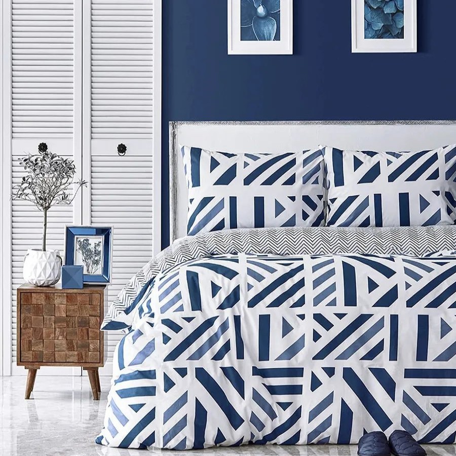 Duvet Cover Sets | Nautica Home Nautica Orion 100% Turkish Cotton Duvet Cover Set, King, 230Cmx220Cm, Navy Blue White