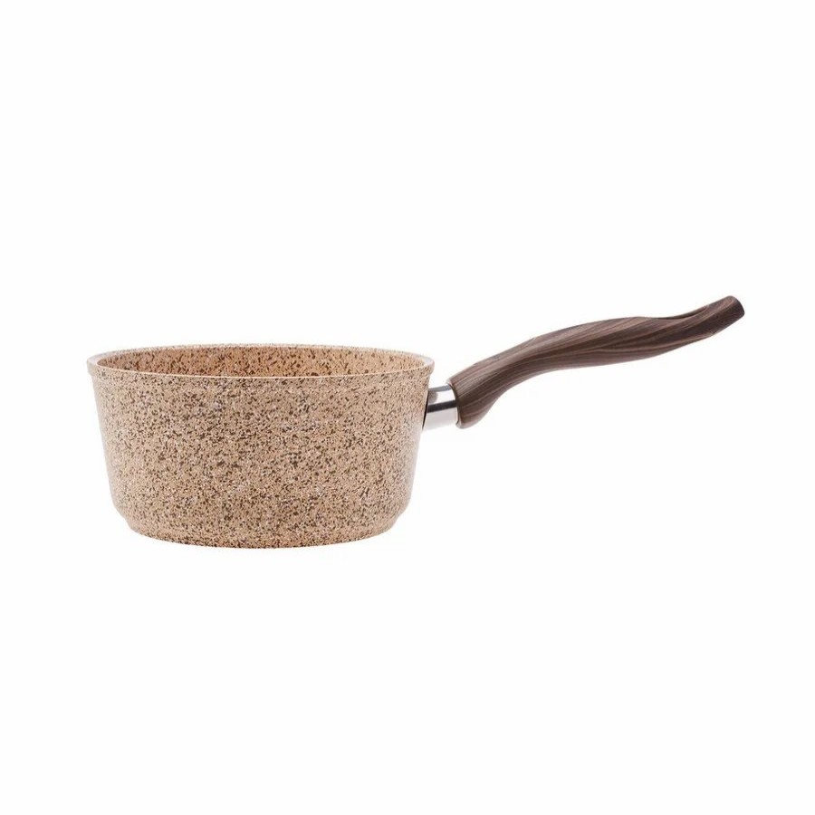 Pans | Karaca Karaca Biogranite Induction Saucepan, 18Cm, Wood Silver