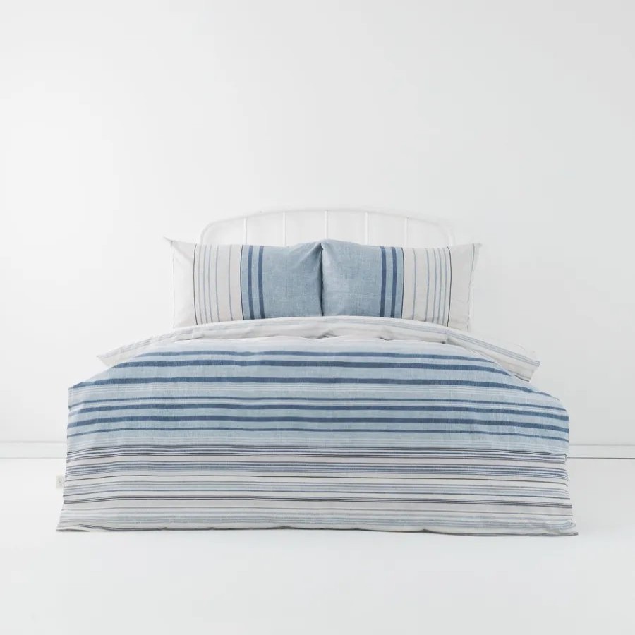 Duvet Cover Sets | Karaca Home Karaca Home Aspen 100% Turkish Cotton Duvet Cover Set, Double, White Blue