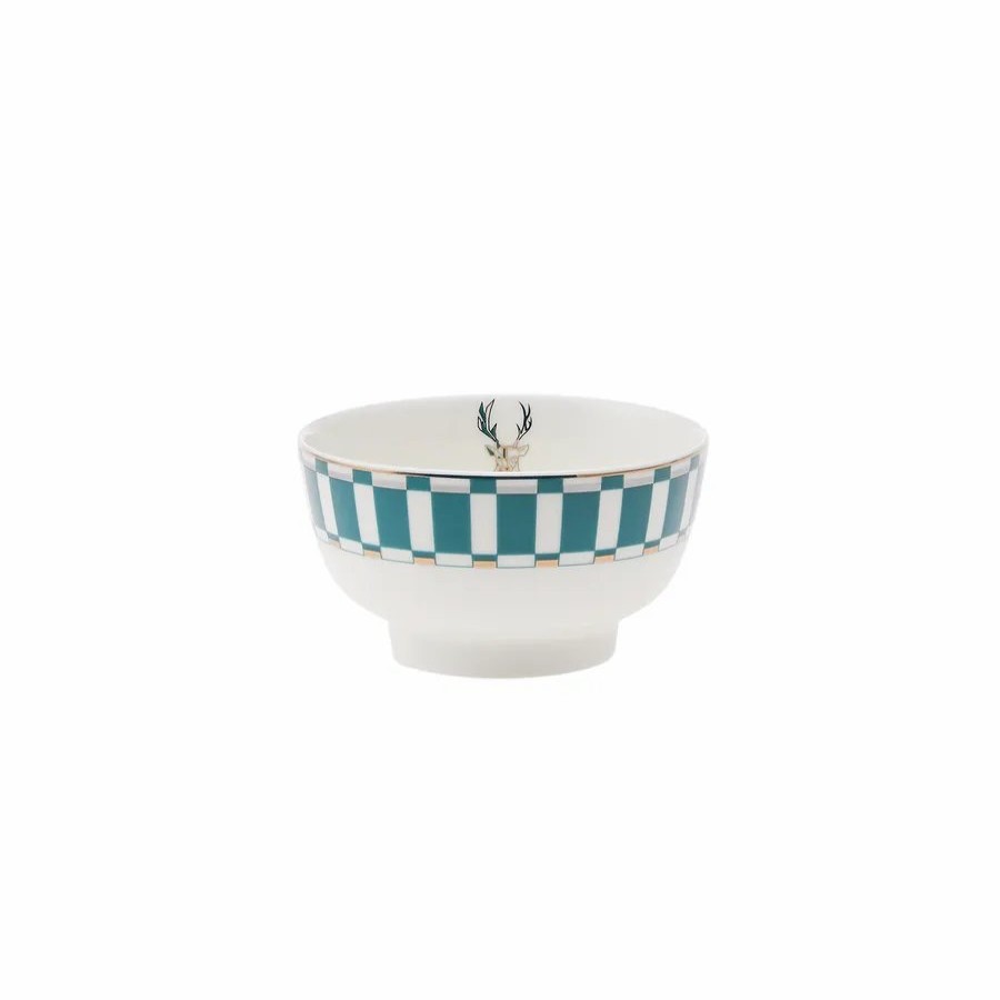 Bowls | Karaca Karaca Aries Porcelain Cerealsoup Bowl, 14Cm, Green Multi