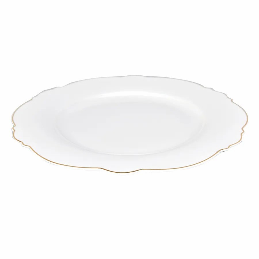 Dinner Plates | Karaca Karaca Romantic Porcelain Dinner Plate, 27Cm, White Gold