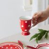 Mugs | Karaca Karaca Polka Dot Porcelain Mug, 360Ml, Red Multi