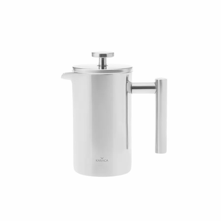 French Press | Karaca Karaca Stainless Steel Double Wall French Press, 1000Ml, Silver