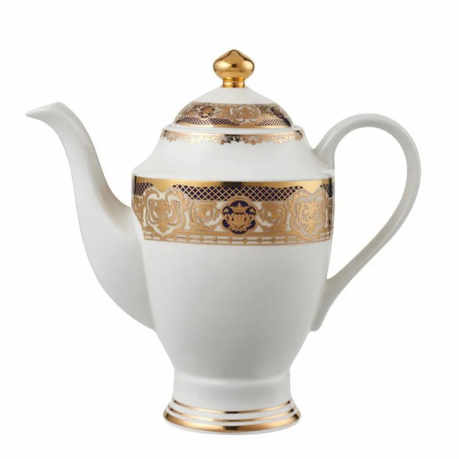 Tea Set | Weimar Weimar Hilda Of Nassau 15 Piece Fine Bone Tea Set, White Gold