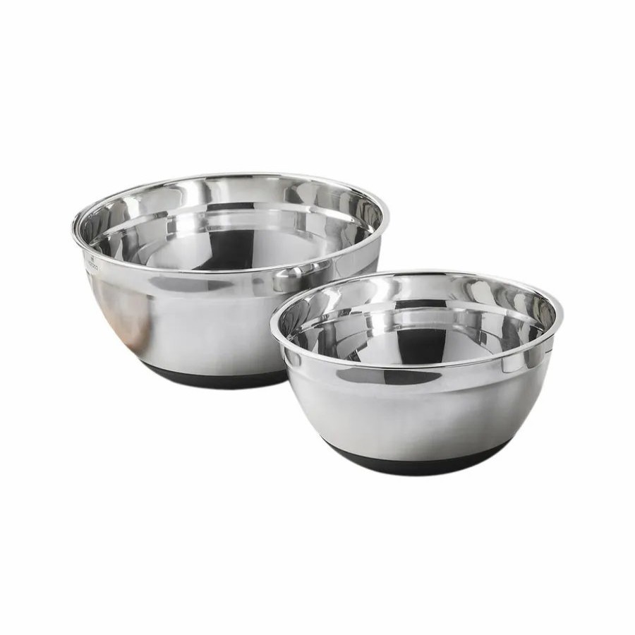 Mixing Bowls | Karaca Karaca 2 Piece Stainless Steel Mixing Bowl Set, Silver