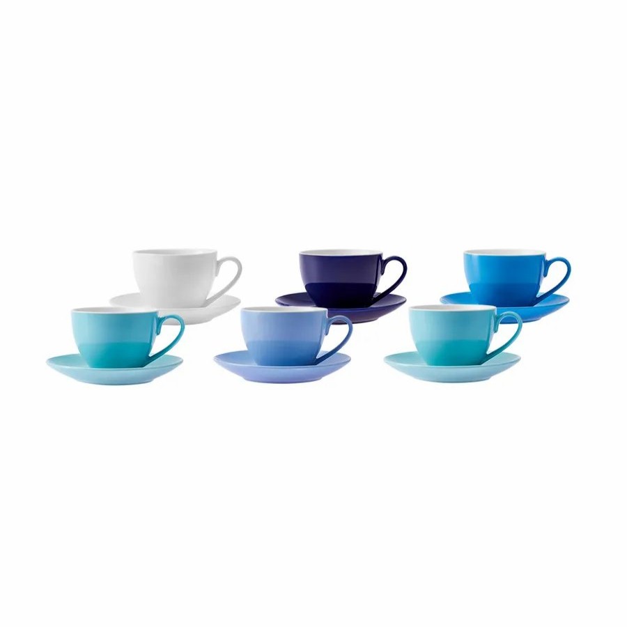 Tea Set | Karaca Karaca 12 Piece New Generation Bone Tea Cup And Saucer Set For 6 People, 220Ml, Multi