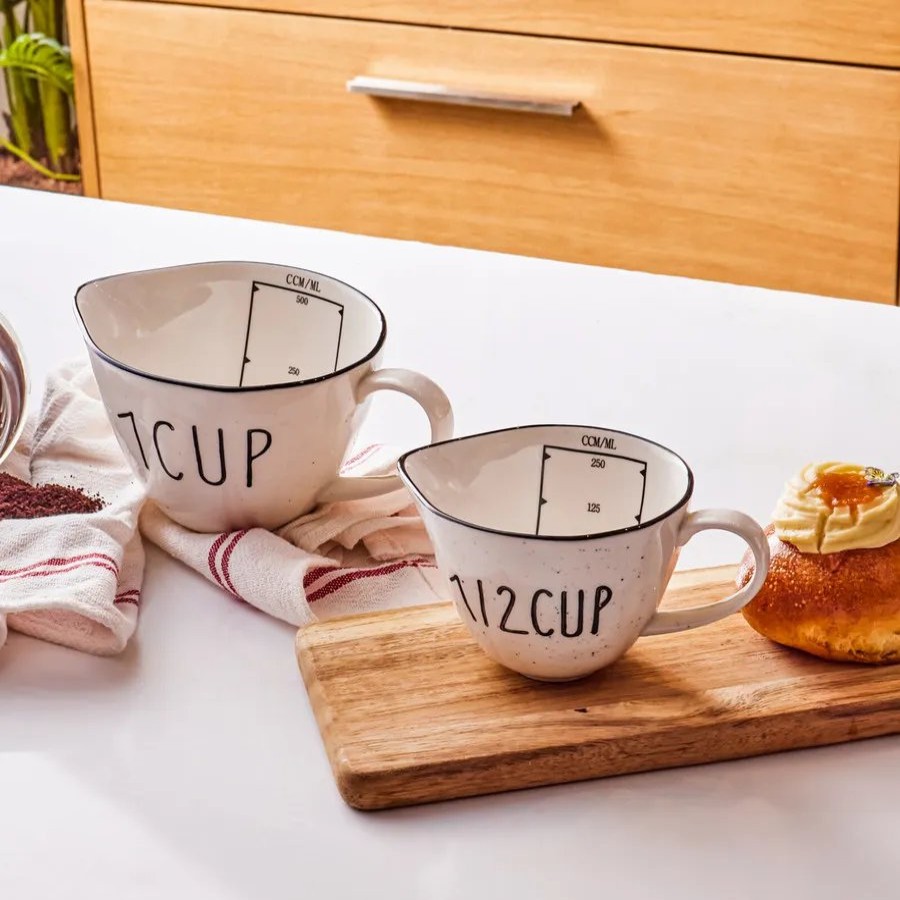 Kitchen Gadgets | Karaca Karaca Veva Porcelain Measuring Cups, White Black