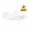 Fine Pearl Dinner Sets | Karaca Karaca Red Carpet Collection Fine Pearl Extra Chanak 62-Piece Dinner Set For 12 People, Gold White