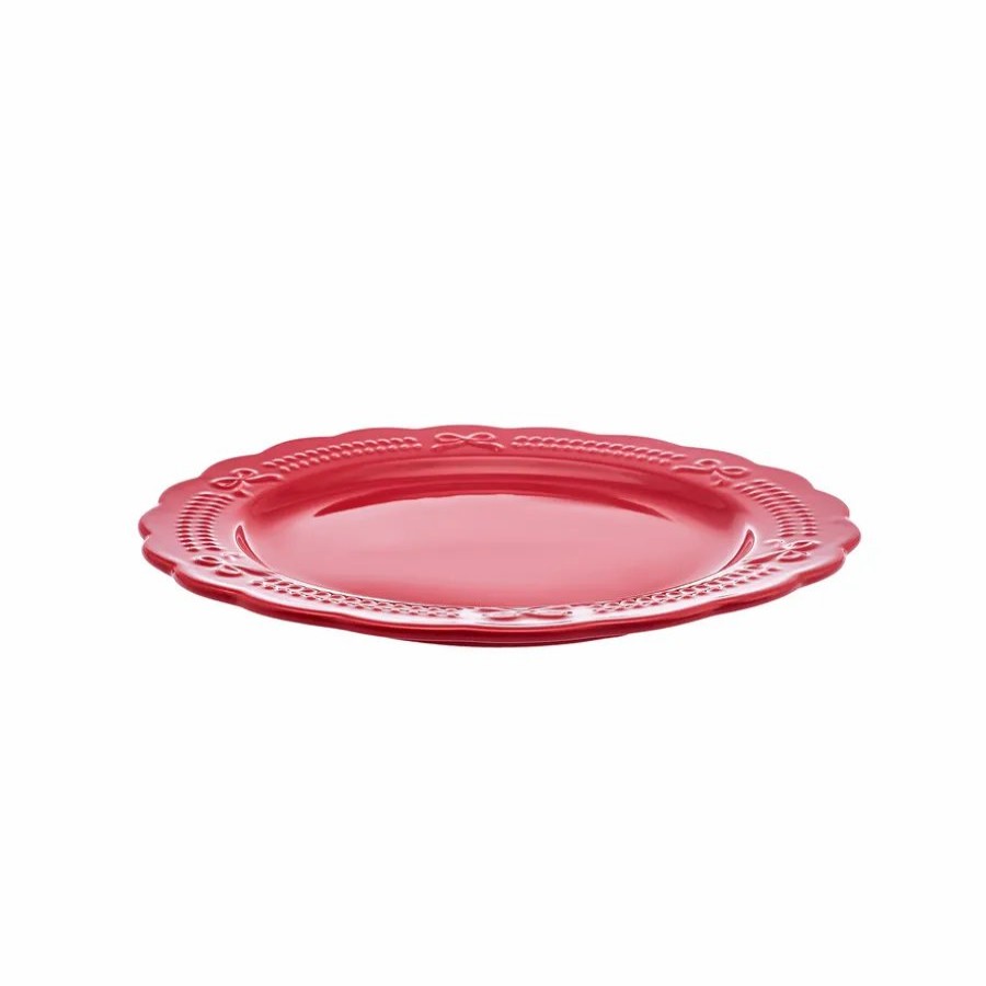 Side Plates | Karaca Karaca New Year Christmas Porcelain Side Plate, 21Cm, Red