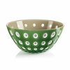 Bowls | Guzzini Guzzini Le Murrine Salad Bowl, 25Cmx11Cm, Green Brown