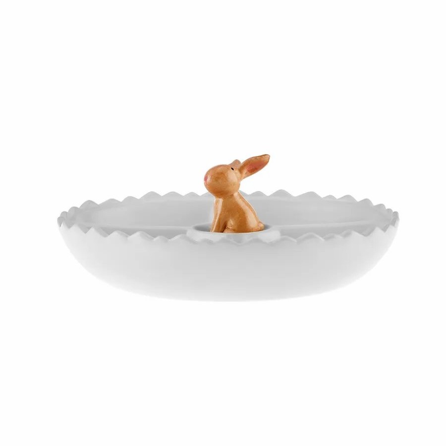 Bowls | Karaca Karaca Easter 4-Compartment Snack Bowl, White Multi