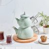 Turkish Teapots | Karaca Karaca Kristal Enamel Induction Teapot Set, Green Silver