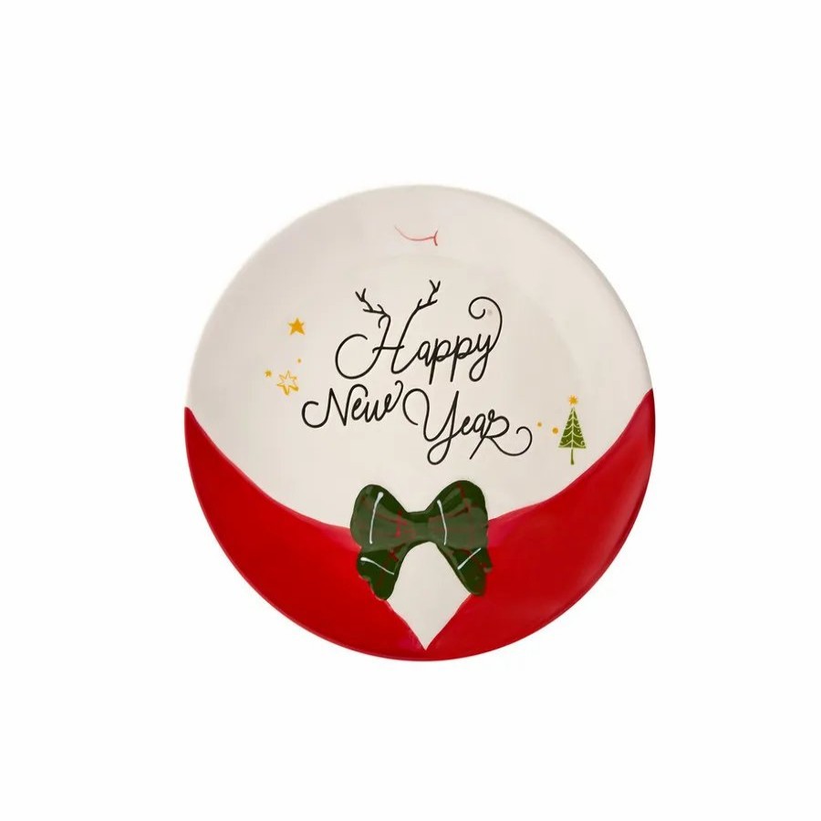 Side Plates | Karaca Karaca New Year Christmas Ceramic Side Plate, 20Cm, Multi