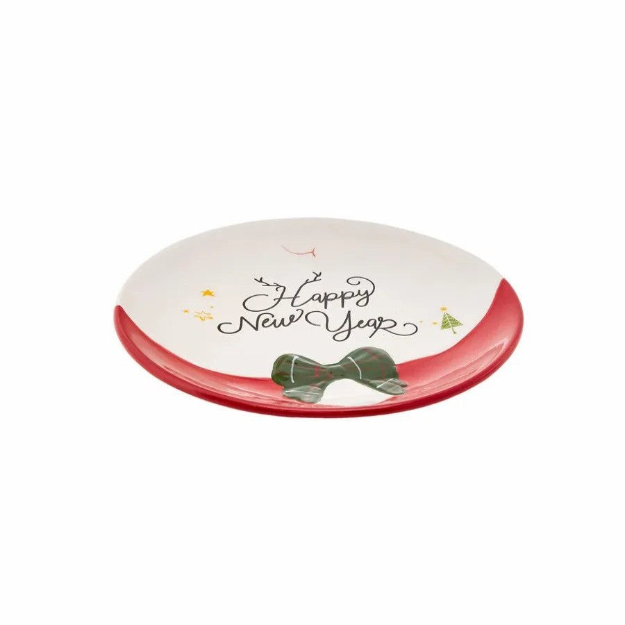 Side Plates | Karaca Karaca New Year Christmas Ceramic Side Plate, 20Cm, Multi