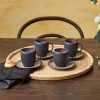 Espresso&Turkish Coffee Cup Sets | Karaca Karaca 8 Piece Galactic Reactive Espresso Turkish Coffee Cup Set For 4 People, 100Ml, Black Multi