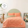 Duvets | Karaca Home Karaca Home Smart Comfort Orange 100% Microfiber Duvet Set With Bed Sheet, Single, Orange Green