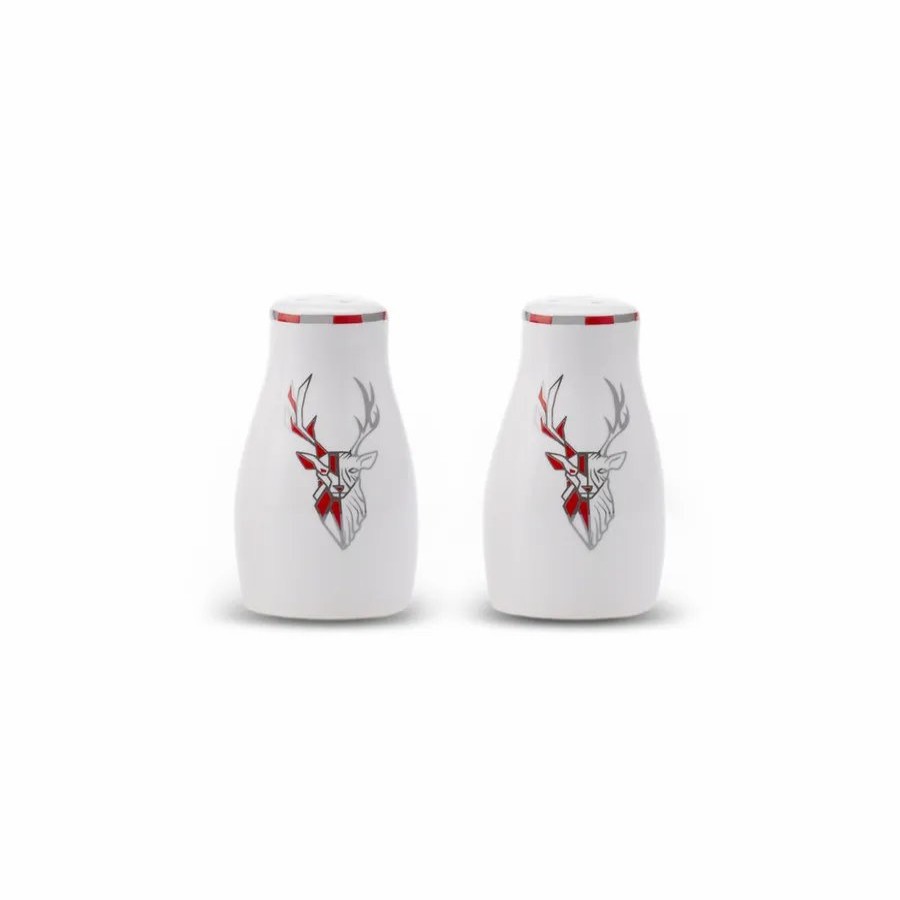 Salt And Pepper Shakers | Karaca Karaca Aries Porcelain Salt And Pepper Shaker, 30Ml, Red Multi