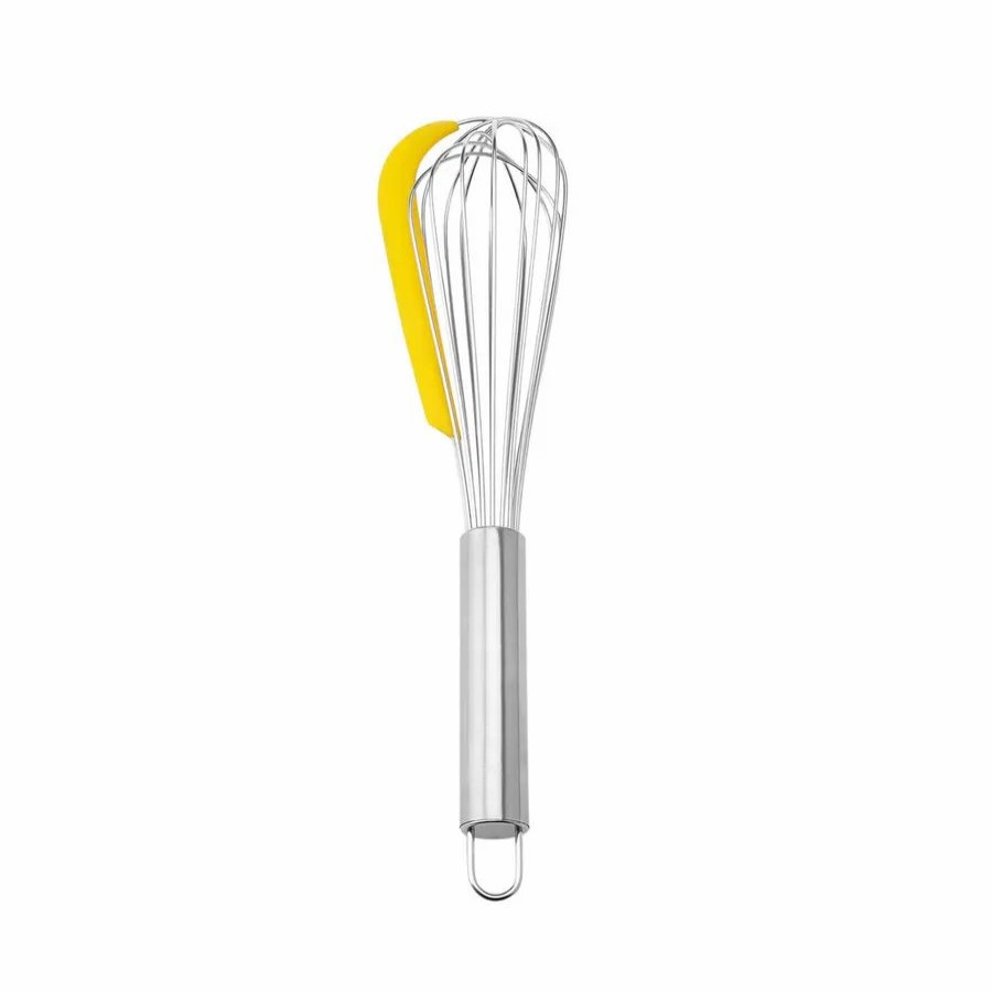 Kitchen Utensils | Crick Crack Crick Crack Stainless Steel Whisk And Spatula, 32Cm, Silver Yellow