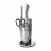 Knife Block Sets | Karaca Karaca Meister Palm 8 Piece Stainless Steel Knife Set With Stand, Silver