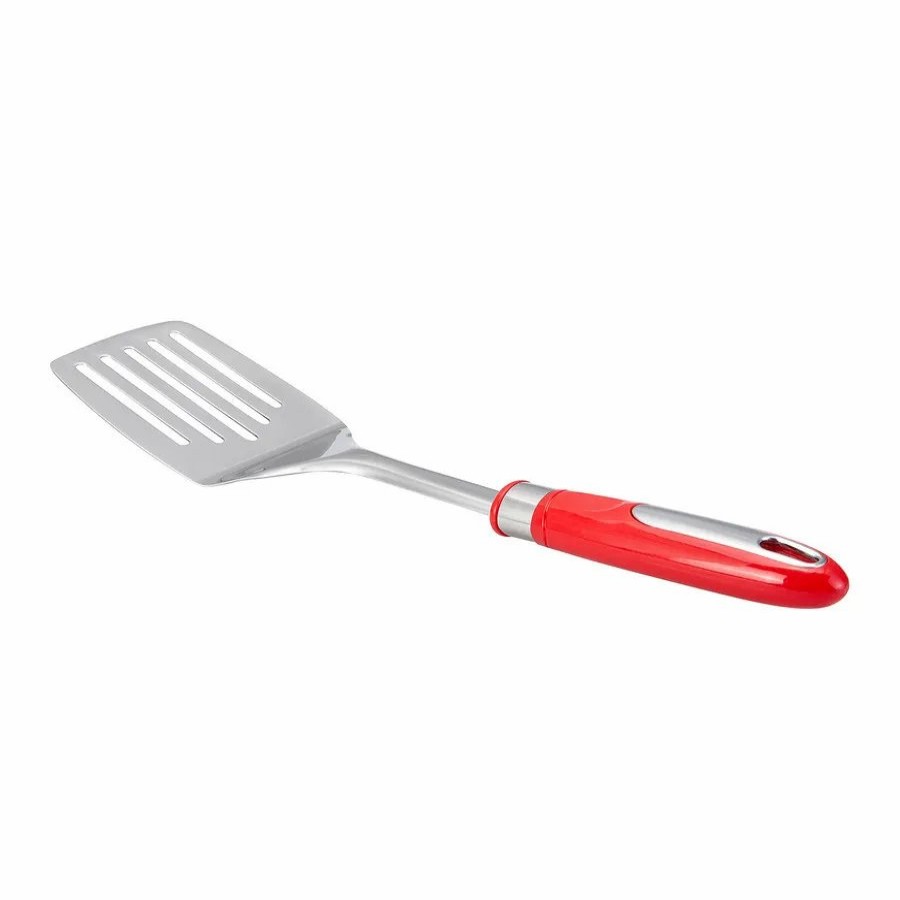 Kitchen Utensils | Karaca Karaca Retro Stainless Steel Slotted Turner, Red Silver