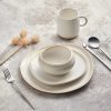 Stoneware Dinner Sets | Karaca Karaca Fika 16-Piece Stoneware Handmade Dinner Set For 4 People, White Multi