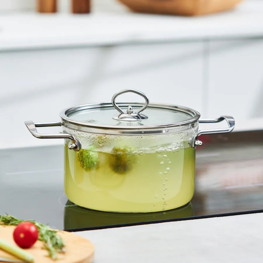 Pots | Karaca Karaca Amore Glass Stockpot With Lid, 18Cm, Transparent