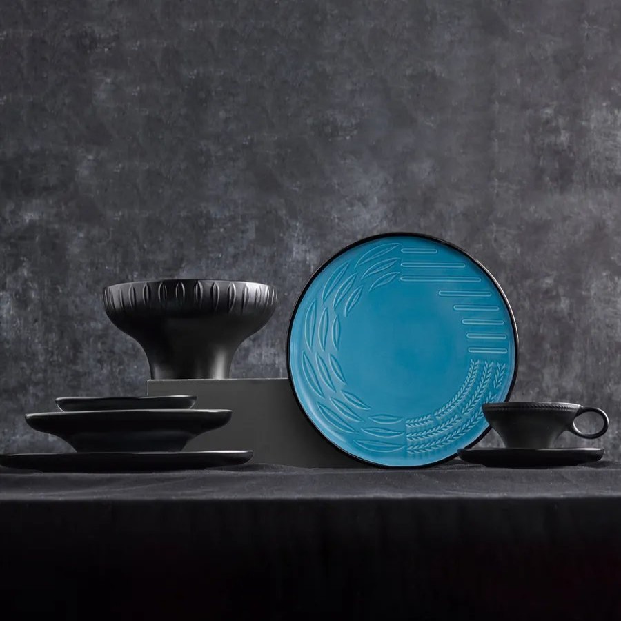 Bowls | Karaca Karaca Fit Collection Stoneware Cerealsoup Bowl, 20Cm, Blue Black