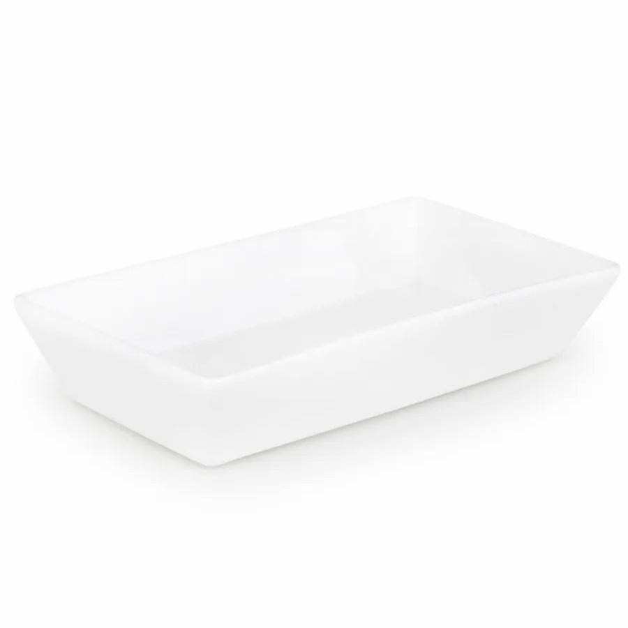 Serving Platters | Karaca Karaca Carmen Trend Porcelain Serving Platter, 18Cmx10Cm, White