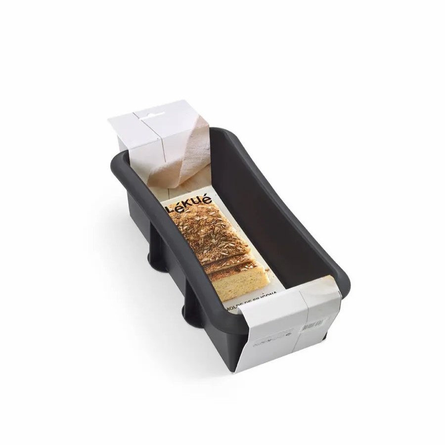 Cake Tins | Lèkuè Lekue Square Loaf Pan, 24Cm, Black