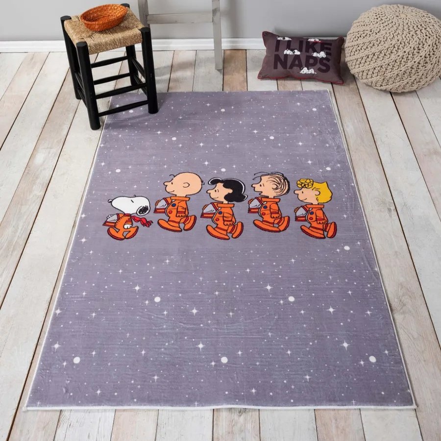 Children'S Rugs | Snoopy Peanuts By Karaca Home Snoopy Space Extra Soft Kids Rug, 80Cmx150Cm, Multi