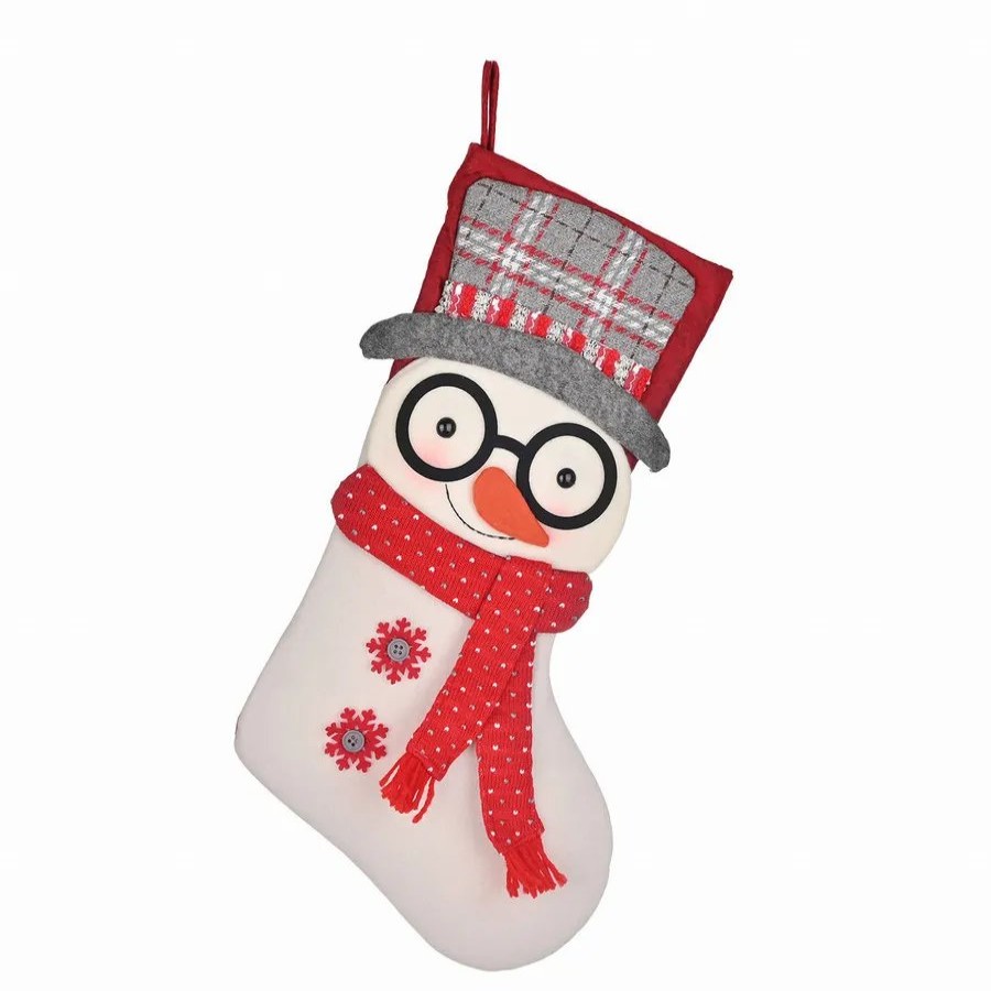 Ornaments | Karaca Home Karaca Home New Year Christmas Snowman Gift Stocking Sock Decoration, 48Cm, Multi