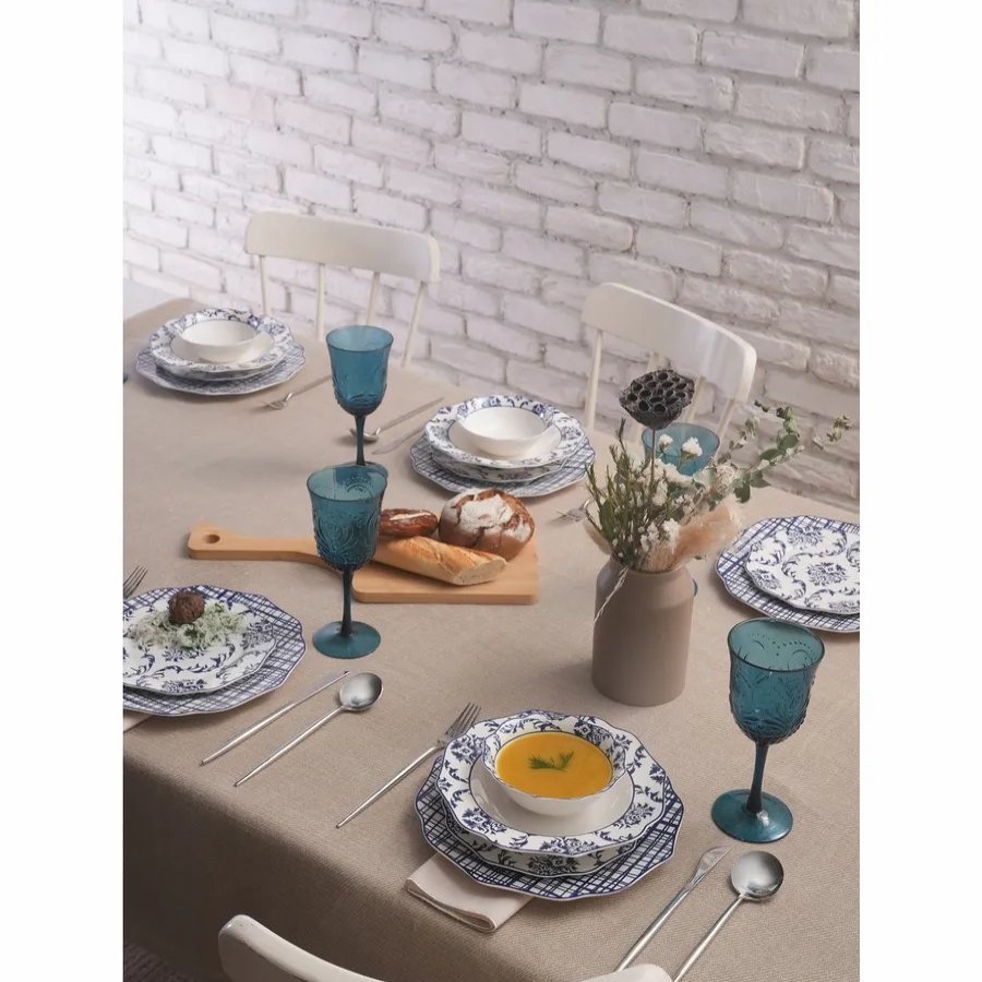 New Generation Bone China Dinner Sets | Karaca Karaca Maren 24-Piece New Generation Bone China Dinner Set For 6 People, Multi