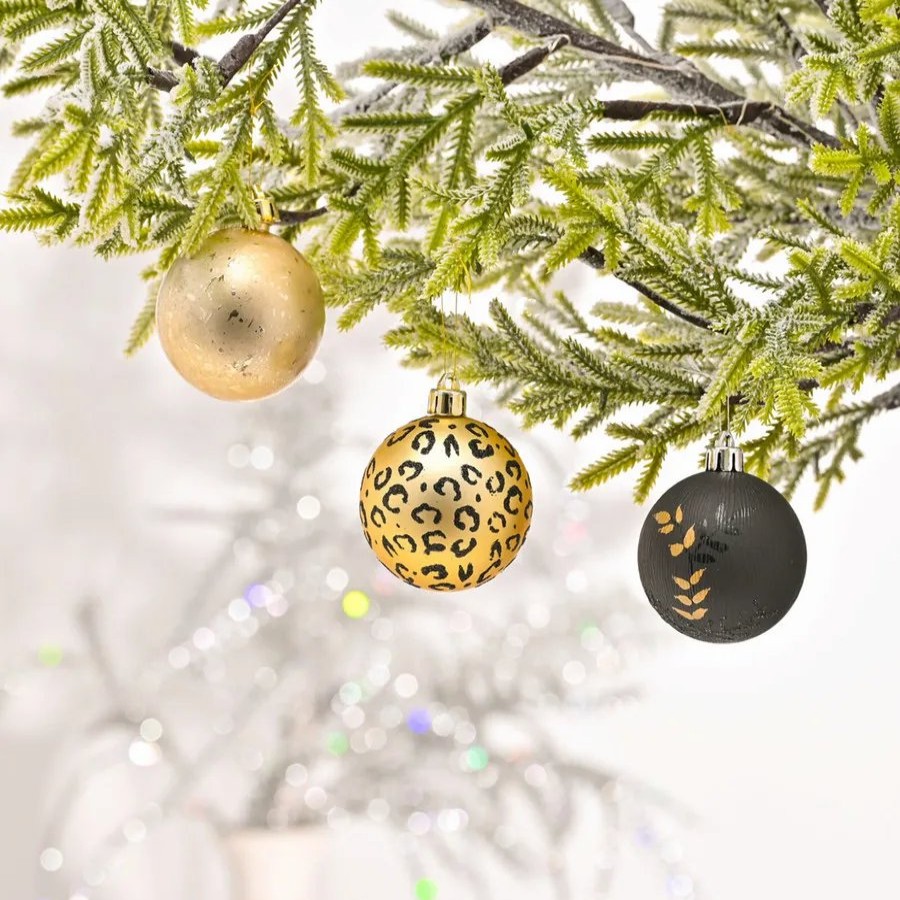 Ornaments | Karaca Home Karaca Home New Year Christmas Leopard Tree Bauble Set, 9 Piece, 6Cm, Multi