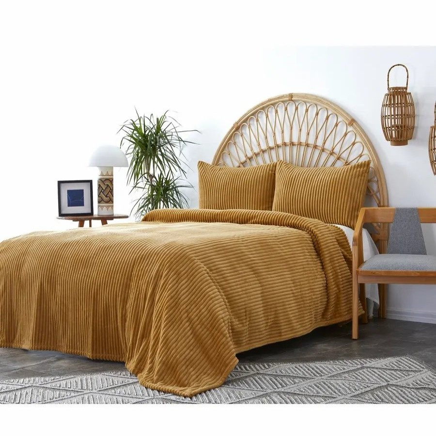 Bedspreads | Karaca Home Karaca Home Joena Bedspread Set, Double, Mustard